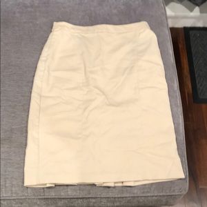 Beige pencil skirt
